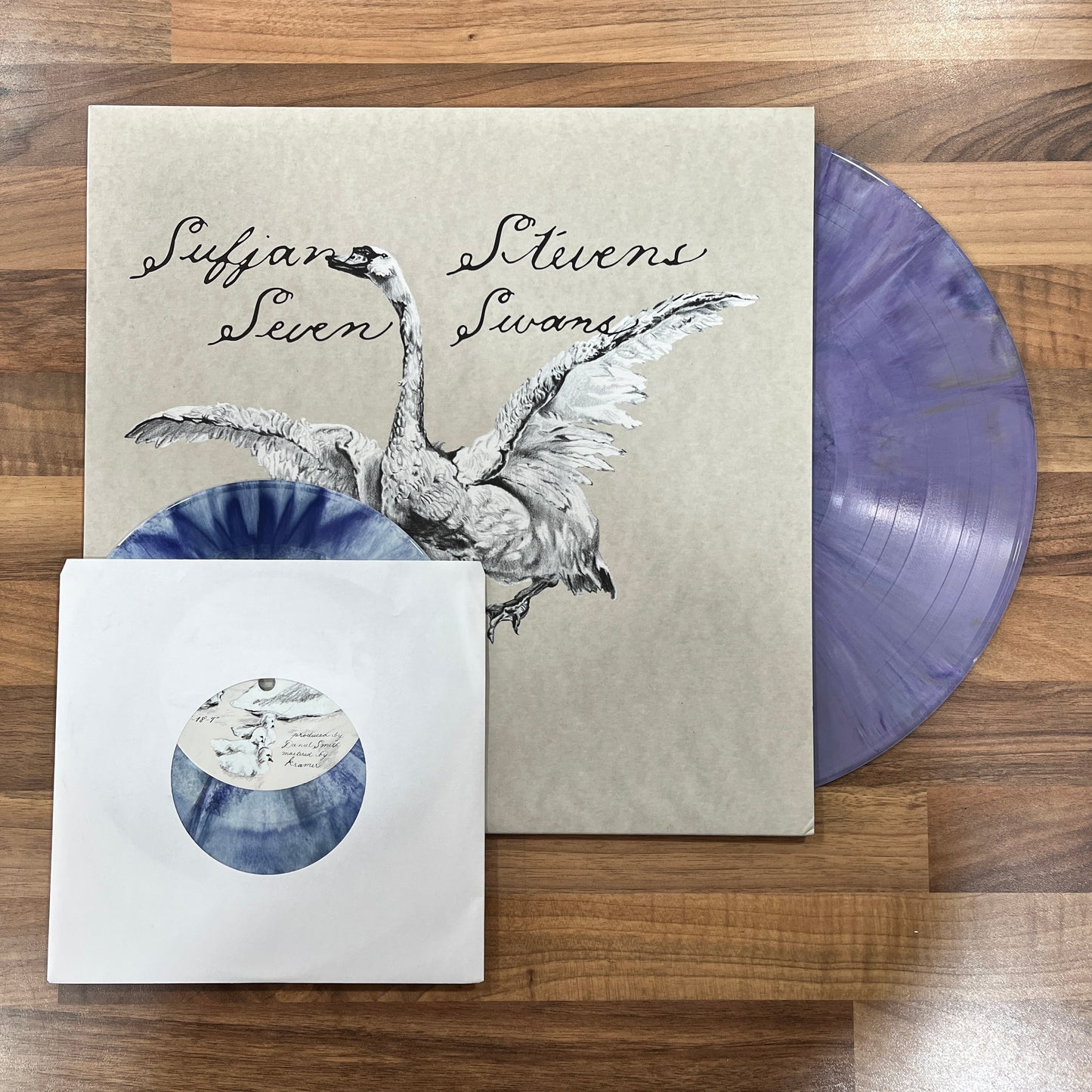 sufjan stevens seven swans album cover with bonus 7" south records
