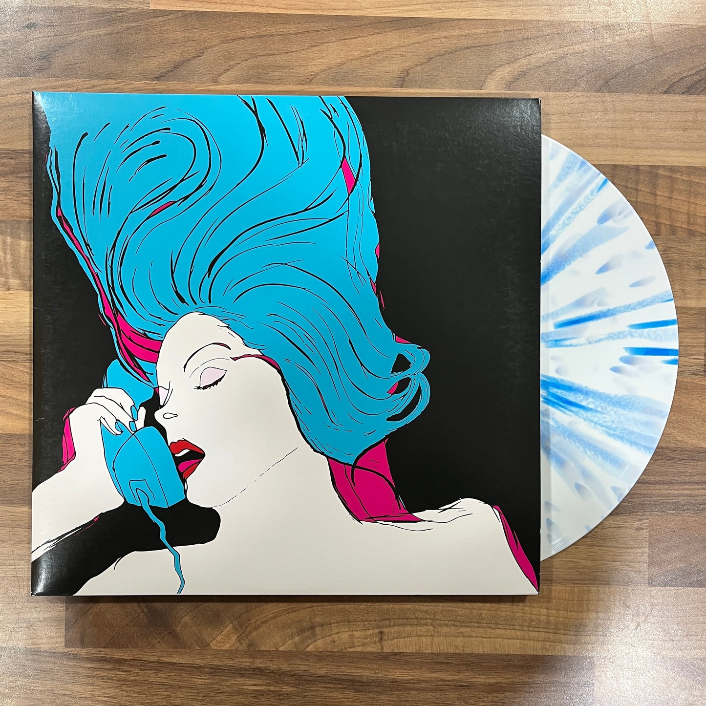 chromatics night drive blue splatter coloured vinyl