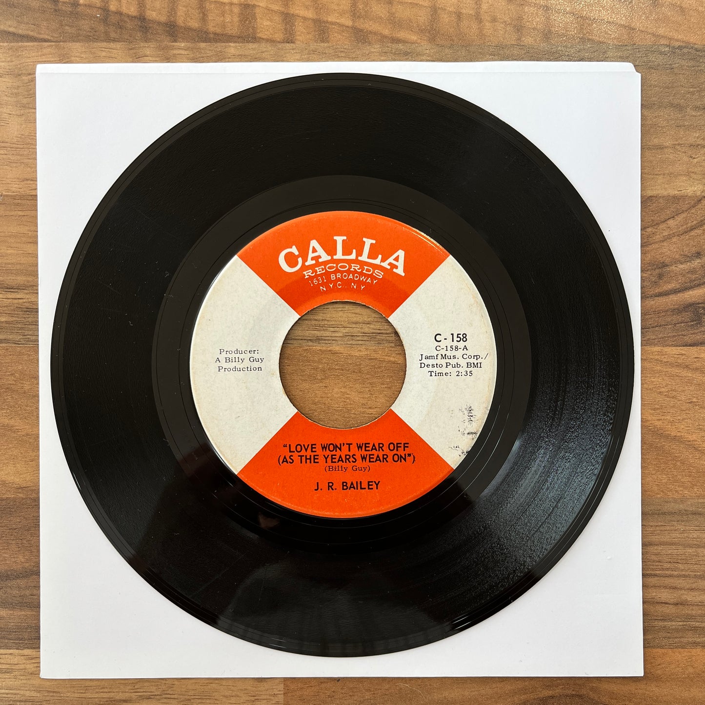J.R. Bailey – Love Won't Wear Off (As The Years Wear On)