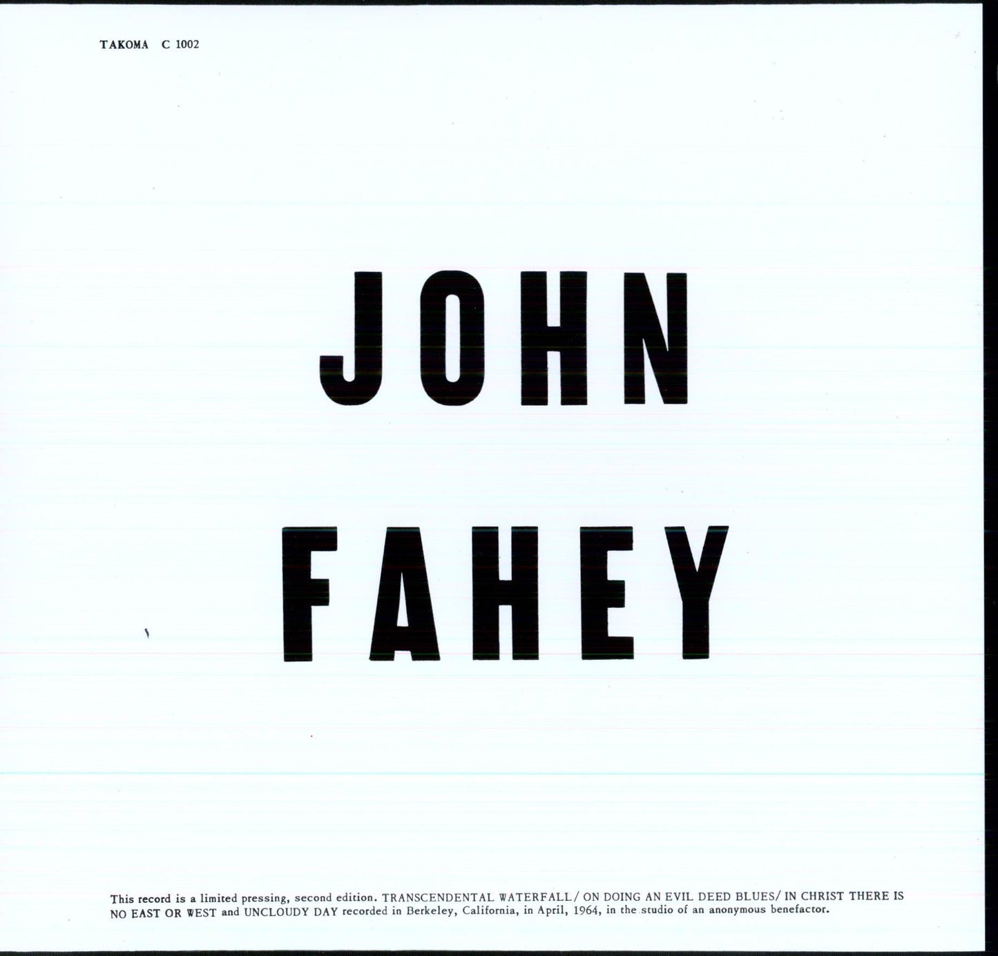 John Fahey - Blind Joe Death-Vinyl LP-South