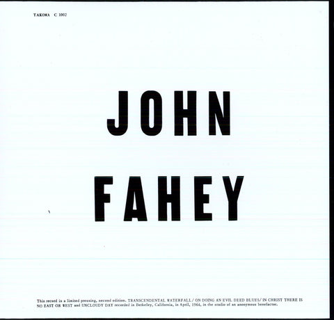 John Fahey - Blind Joe Death-Vinyl LP-South
