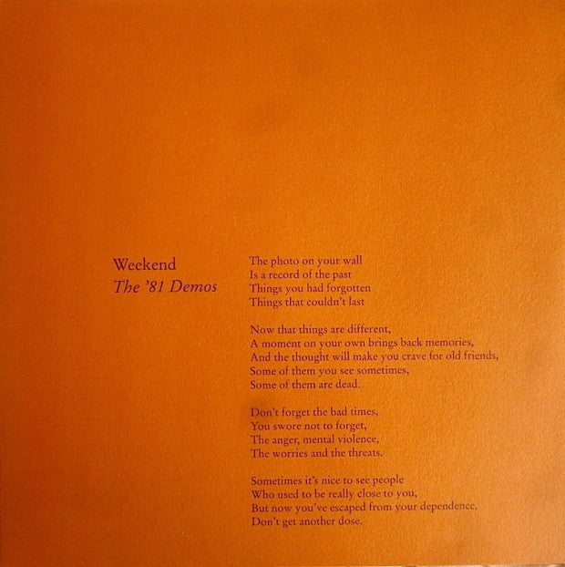 Weekend - The '81 Demos LP-Vinyl LP-South