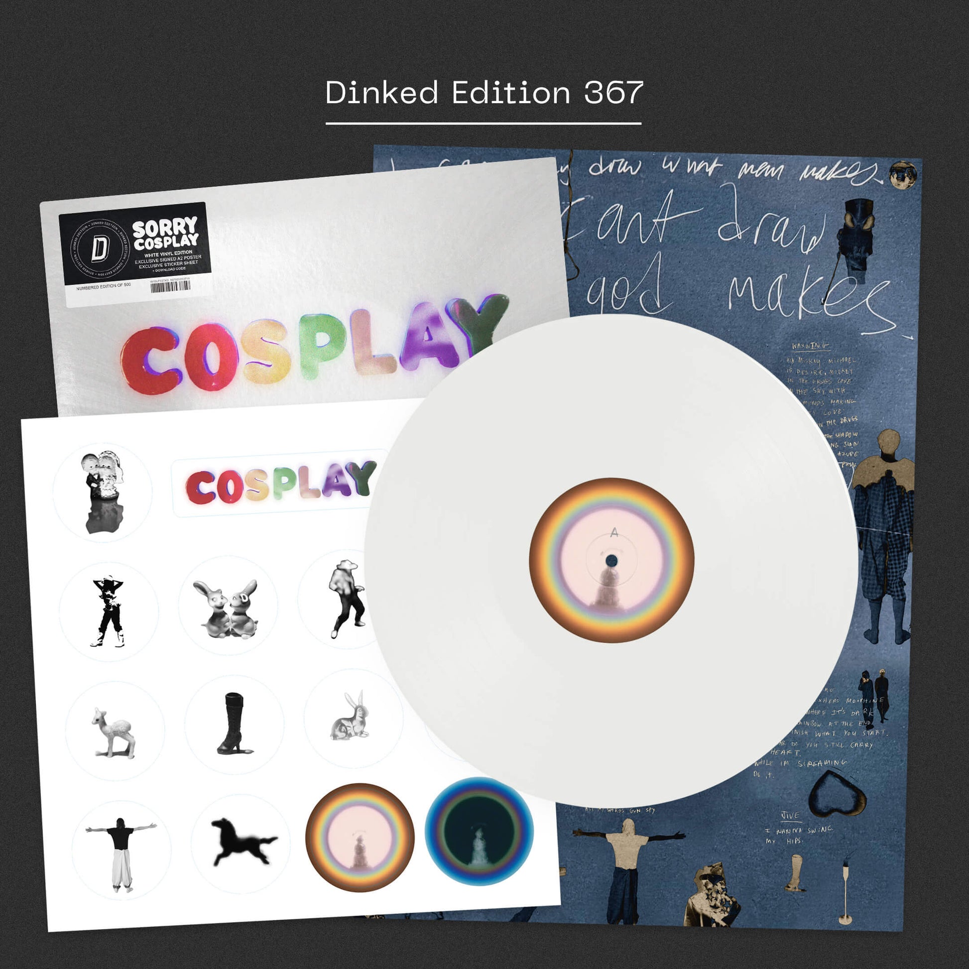 sorry cosplay album cover south records southend dinked edition vinyl