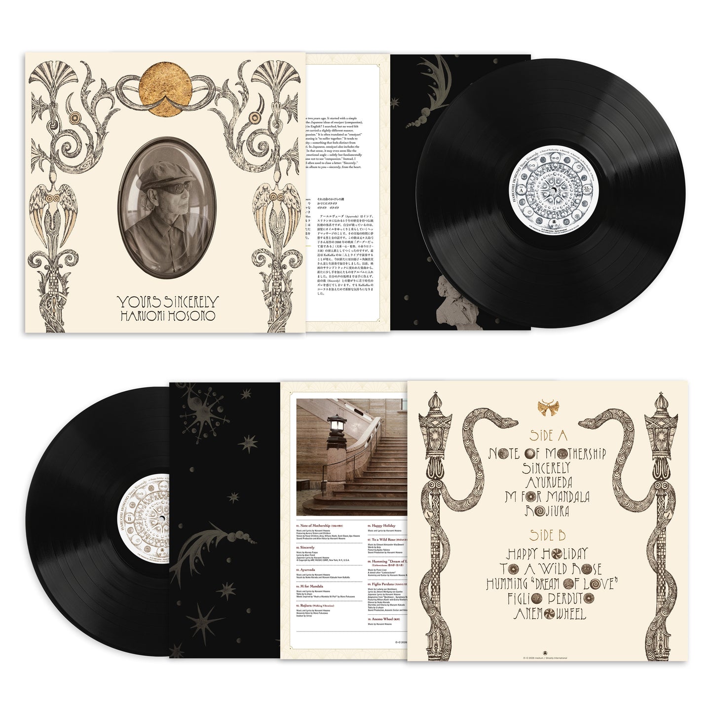 Haroumi Hosono - Yours Sincerely album artwork south records 2026 vinyl