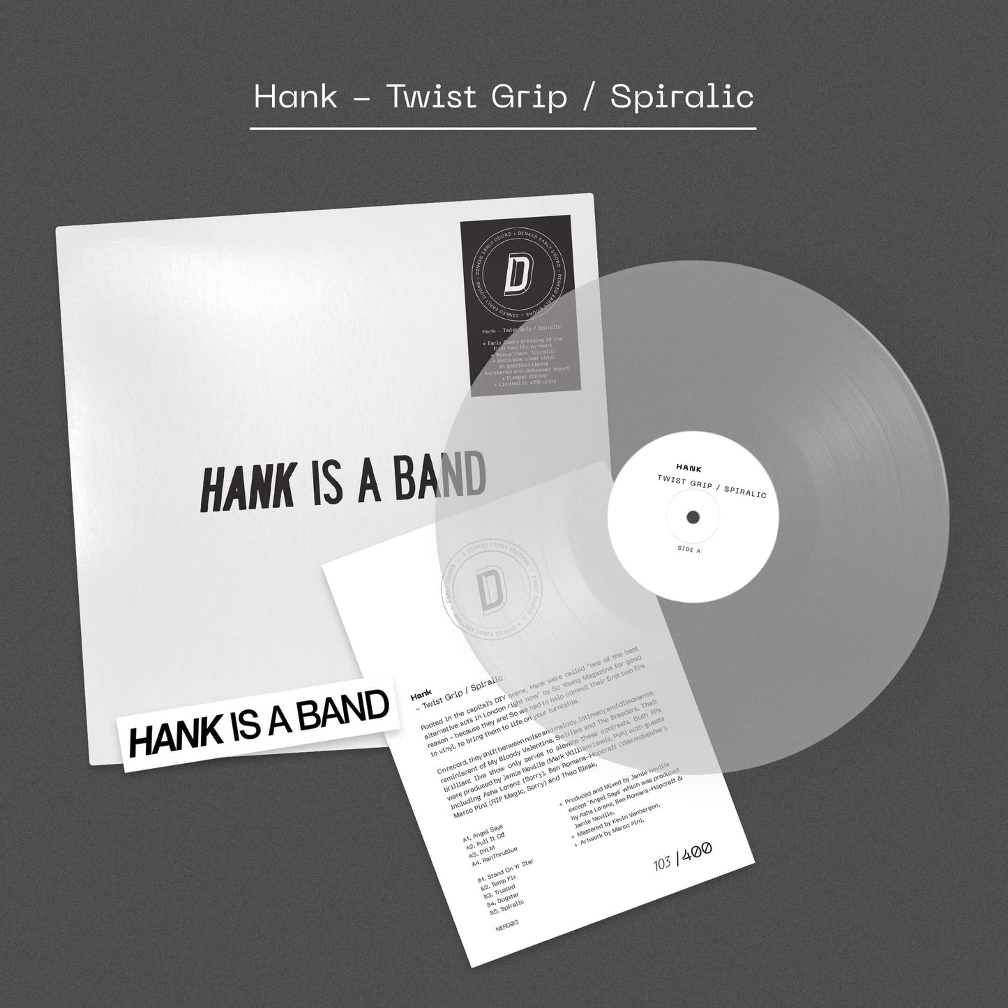 Hank - Twist Grip / Spiralic south records southend dinked edition vinyl