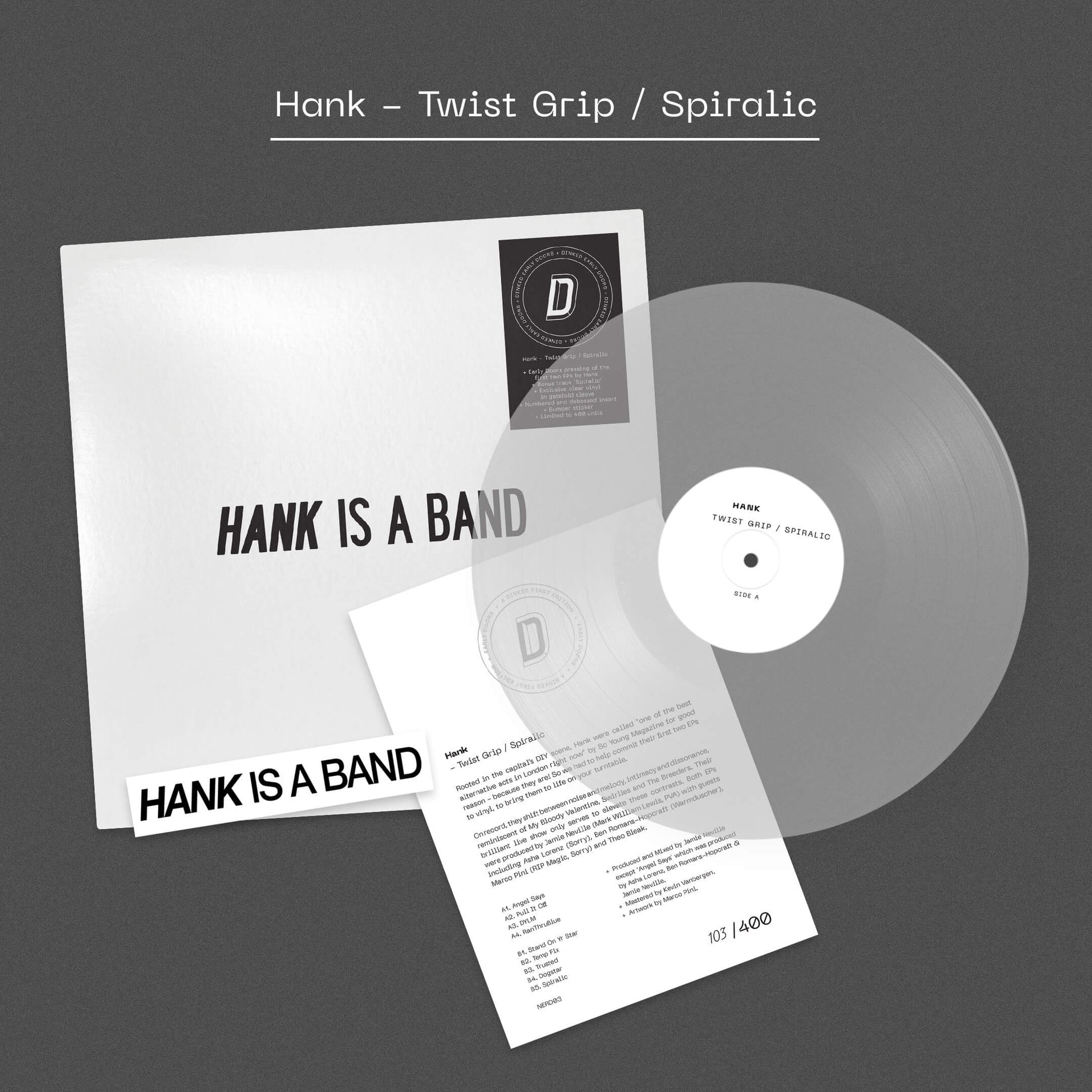 Hank - Twist Grip / Spiralic south records southend dinked edition vinyl