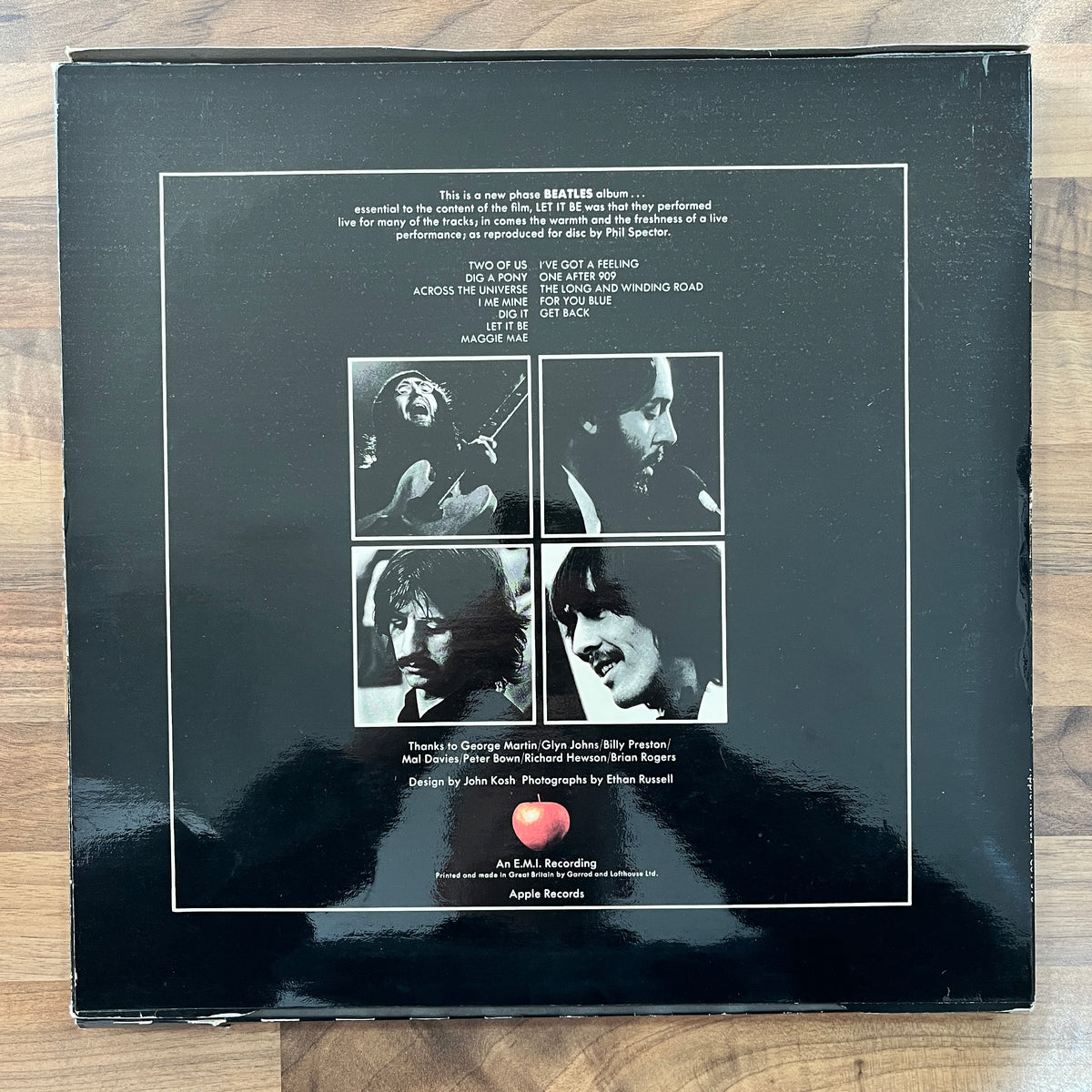 the beatles let it be south records boxset original 1970 red apple logo