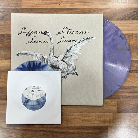 sufjan stevens seven swans album cover with bonus 7" south records