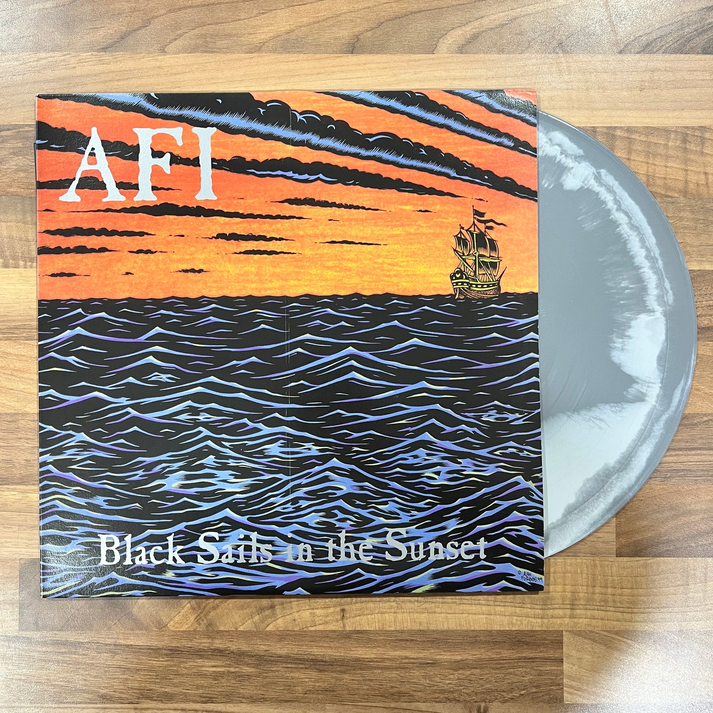 AFI ‎– Black Sails In The Sunset grey and white marbled coloured vinyl