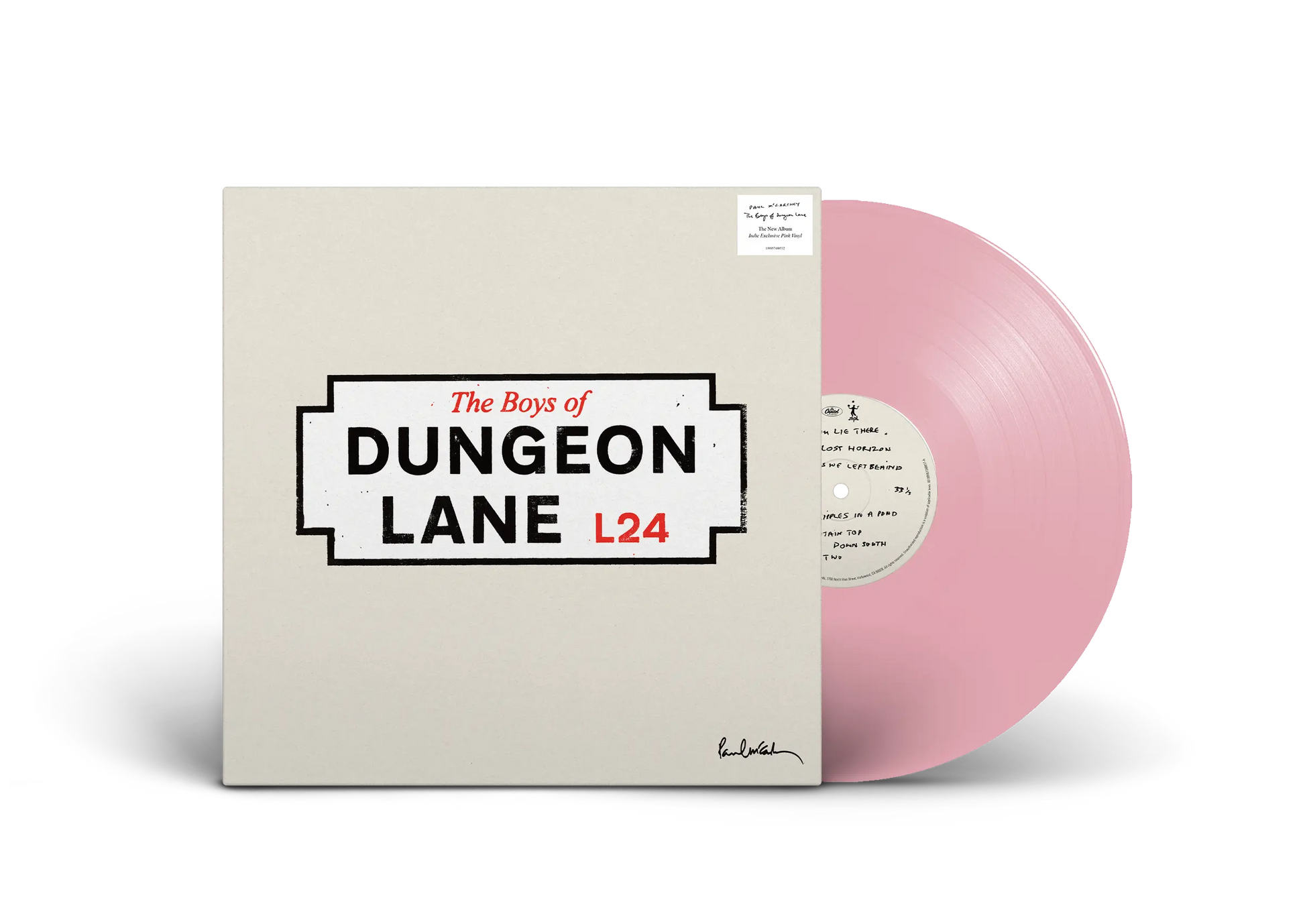 Paul McCartney - The Boys of Dungeon Lane album artwork south records 2026  limited pink coloured vinyl