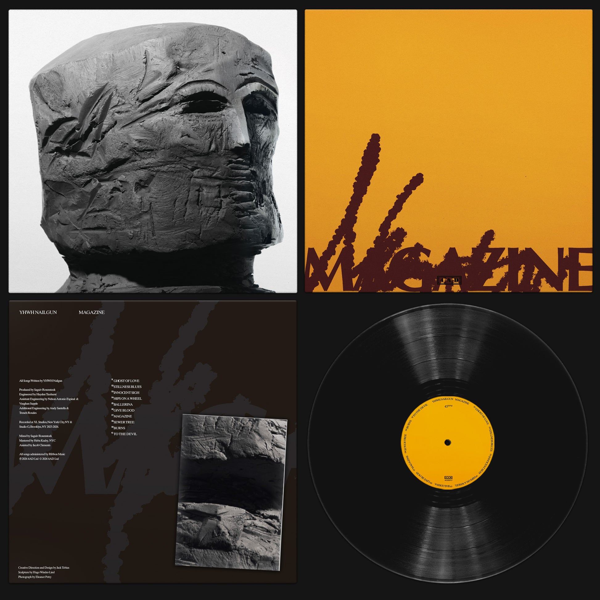 YHWH Nailgun Magazine 4ad south records 2026 vinyl