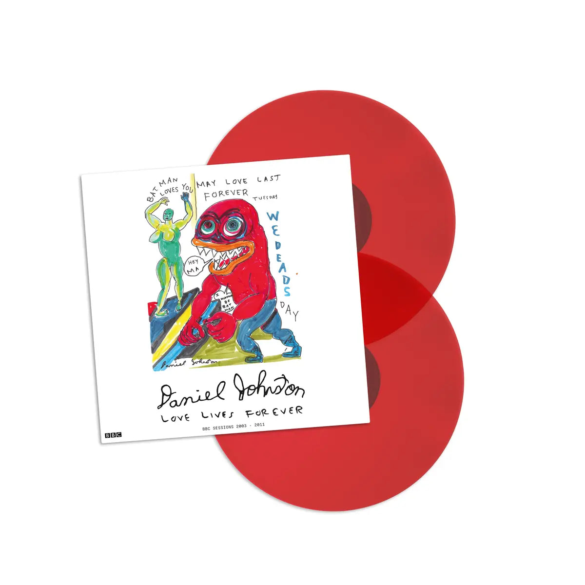 Daniel Johnston - Love Lives Forever (BBC Sessions 2003-11) south records southend limited red vinyl