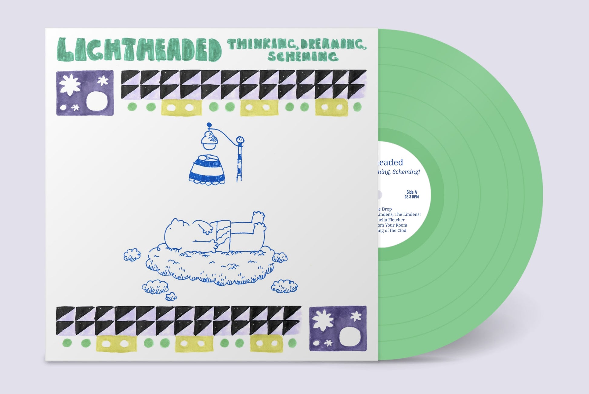 Lightheaded - Thinking, Dreaming, Scheming south records minty green vinyl