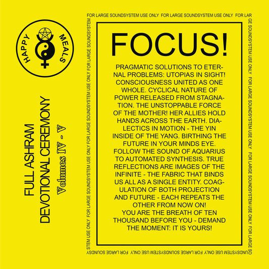 Happy Meals - Full Ashram Devotional Ceremony Volumes IV-V-LP-South