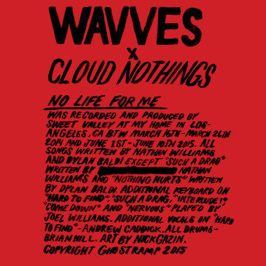 Wavves/ Cloud Nothings - No Life For Me-Vinyl LP-South